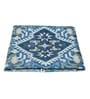 Aqua Traditional Polyester 24x24 Inches Skid-Resistant Backing Prayer Mats (Pack of 1)