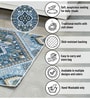 Aqua Traditional Polyester 24x24 Inches Skid-Resistant Backing Prayer Mats (Pack of 1)