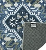 Aqua Traditional Polyester 24x24 Inches Skid-Resistant Backing Prayer Mats (Pack of 1)