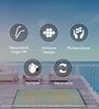 Aqua Traditional Polyproylene 4 ft x 6 ft Machine Made Picnic Mat