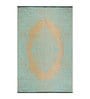 Aqua Traditional Polyproylene 4 ft x 6 ft Machine Made Picnic Mat