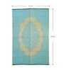 Aqua Traditional Polyproylene 4 ft x 6 ft Machine Made Picnic Mat