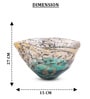 Aqua Veil Bowl Glass Vase