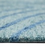 Blue Abstract Blended Wool 5 ft x 7 ft Hand Tufted Carpet