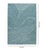 Blue Abstract Blended Wool 8 ft x 10 ft Hand Tufted Carpet