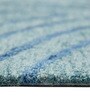 Blue Abstract Blended Wool 8 ft x 10 ft Hand Tufted Carpet