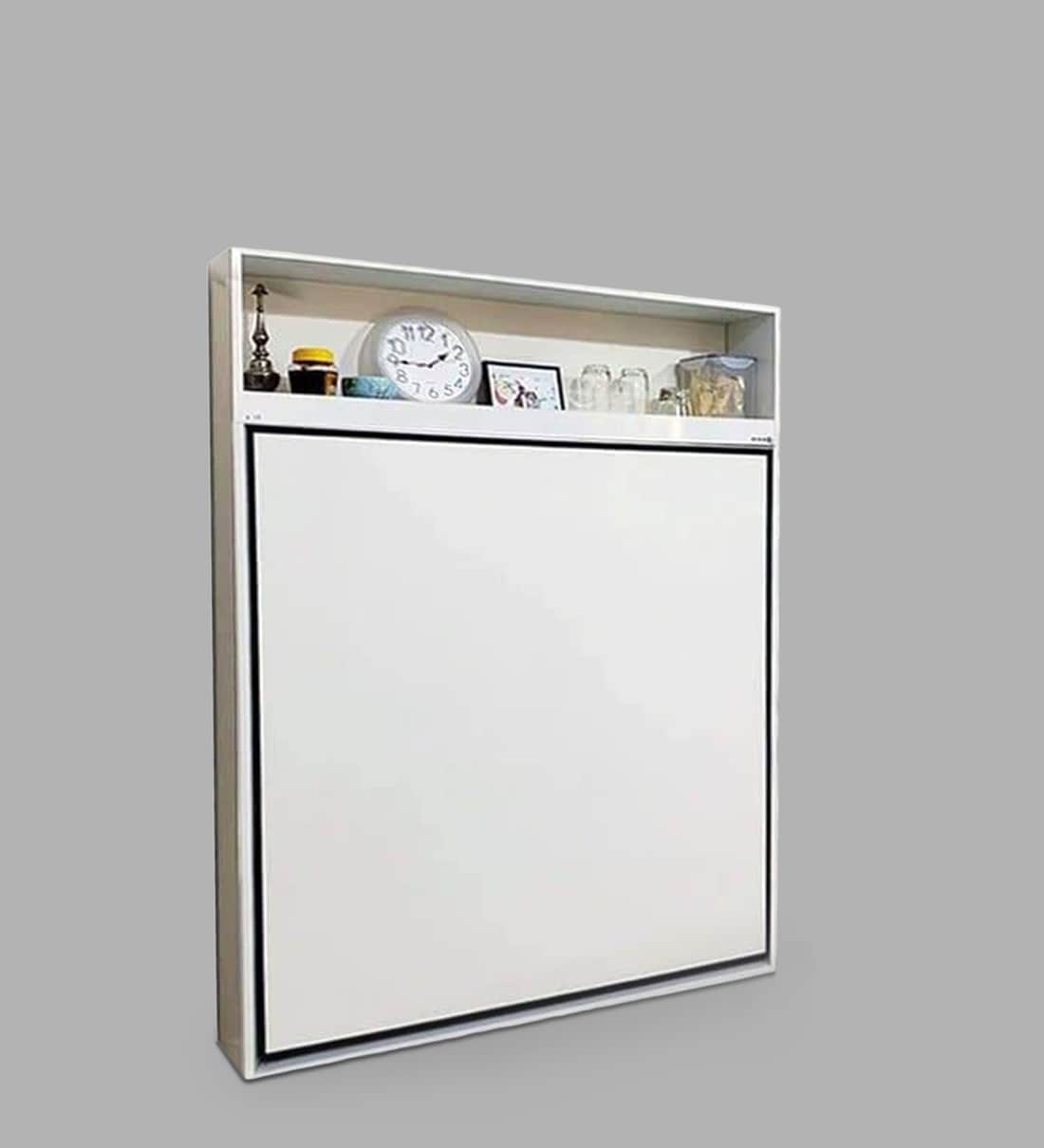 Buy Ara Wall Mounted 4 Seater Dining Table In Glossy white Colour by