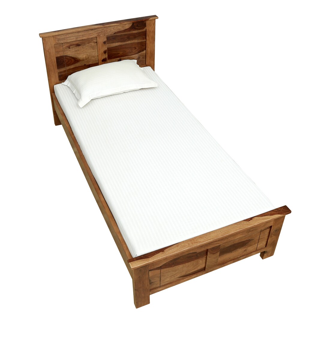 Buy Arabel Solid Wood Single Bed In Rustic Teak Finish By Woodsworth