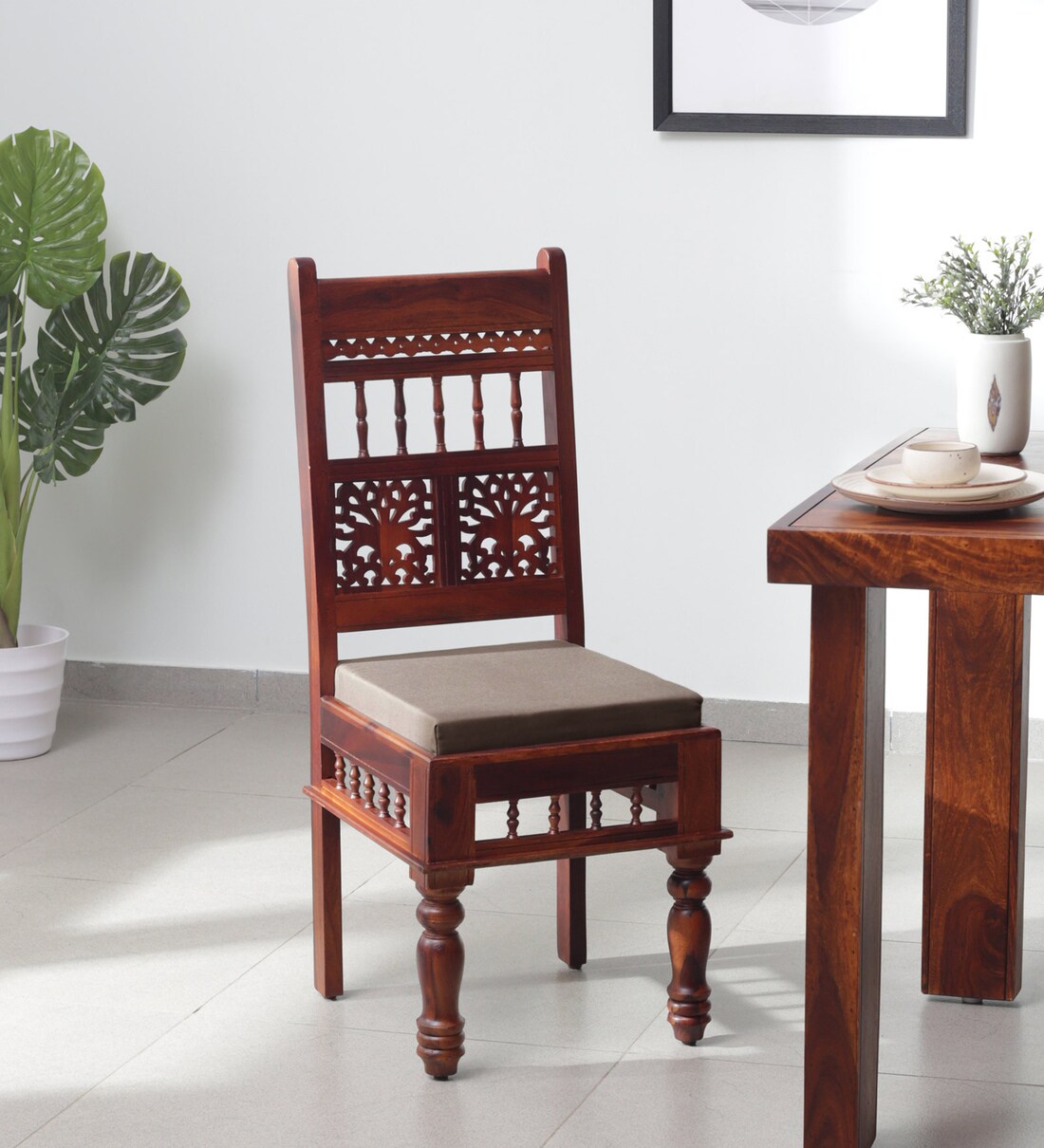 Buy Aramika Sheesham Wood Dining Chair In Honey Oak Finish (Set Of 2) at 15 OFF by Mudramark