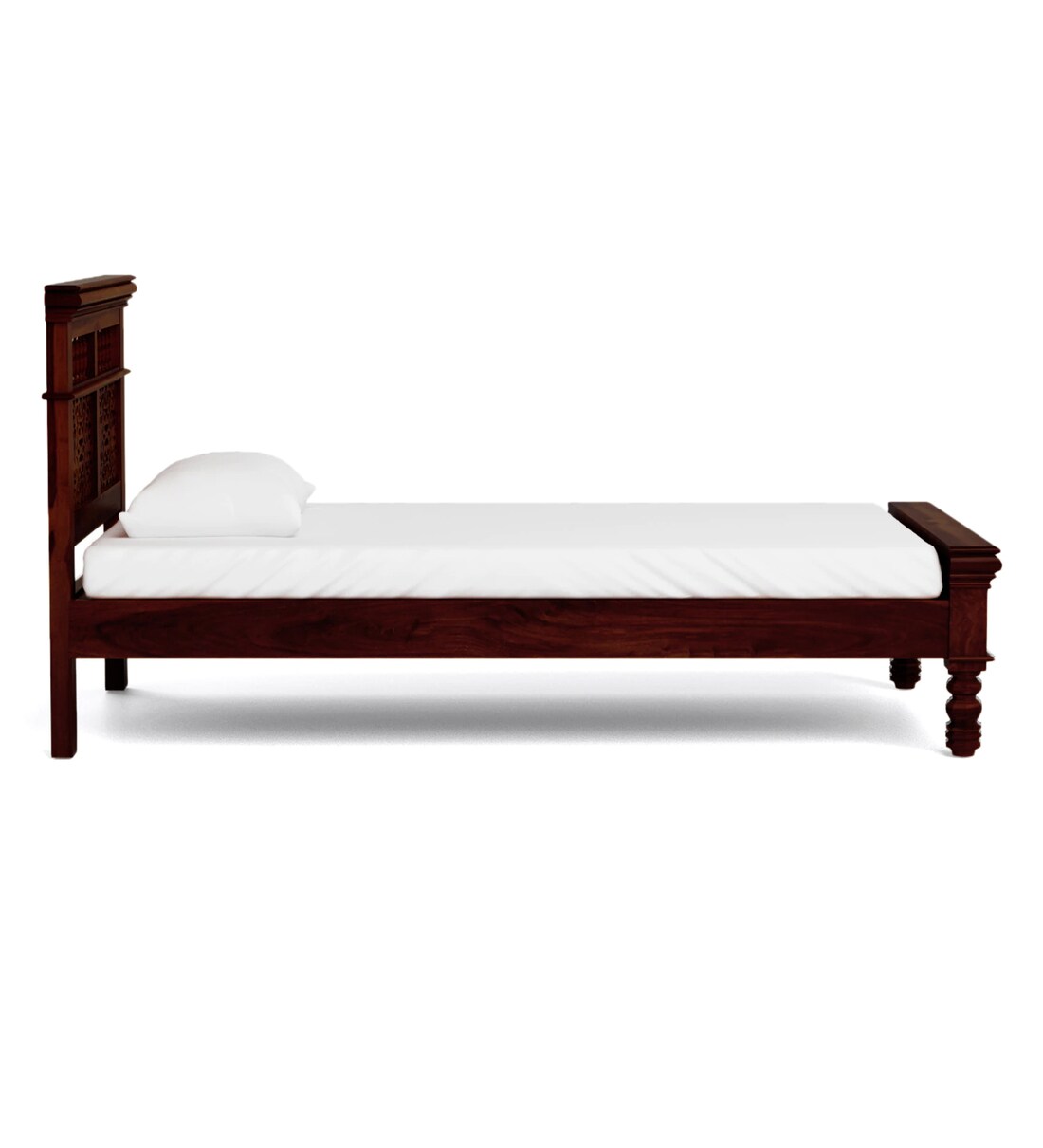 Buy Aramika Solid Wood Single Bed In Honey Oak Finish By Mudramark