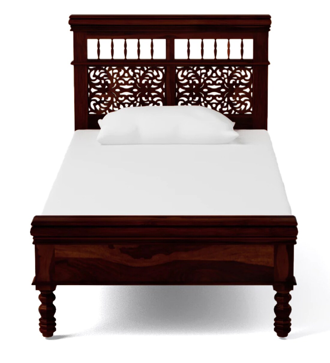 Buy Aramika Solid Wood Single Bed In Honey Oak Finish By Mudramark