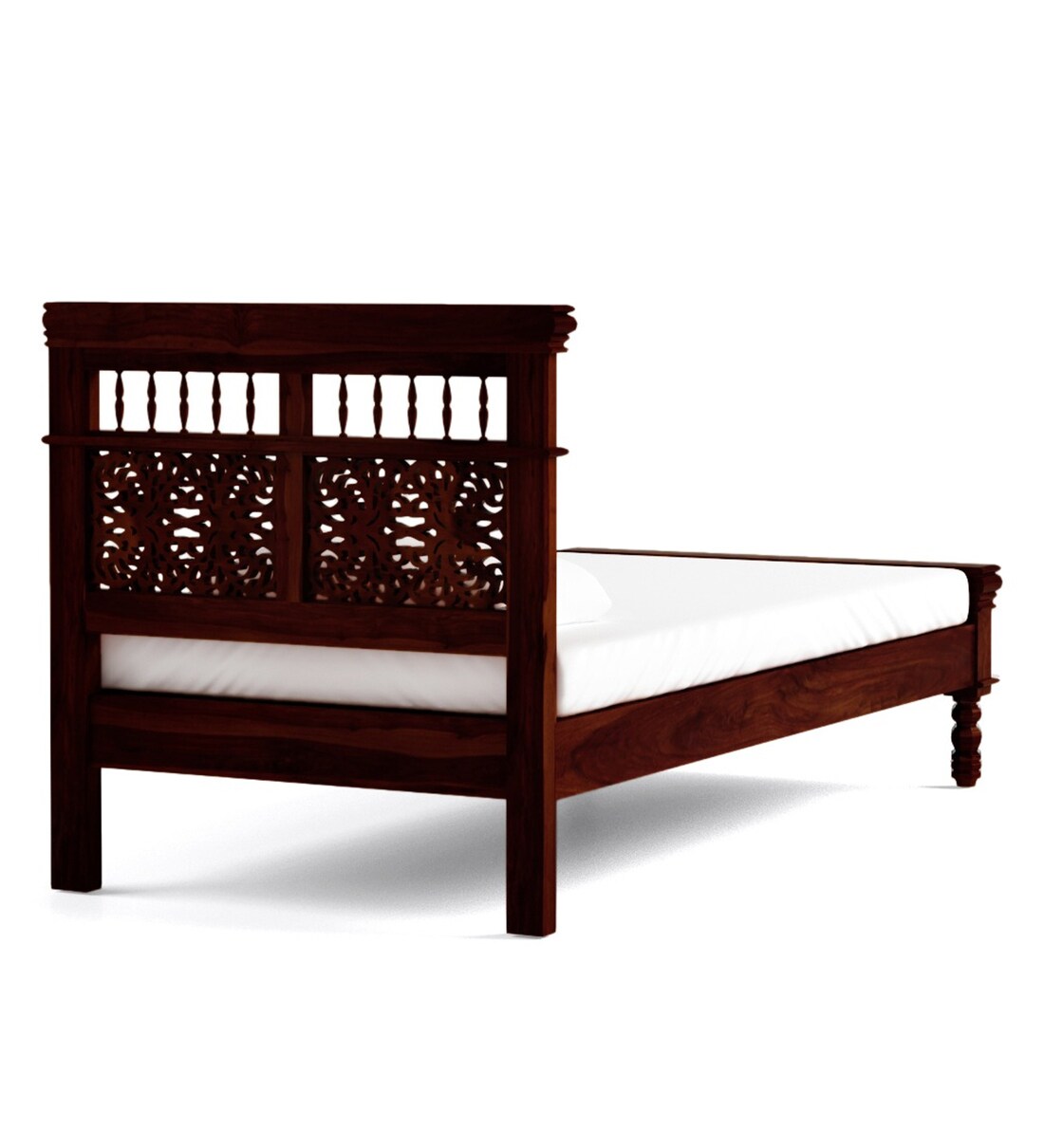 Buy Aramika Solid Wood Single Bed In Honey Oak Finish By Mudramark