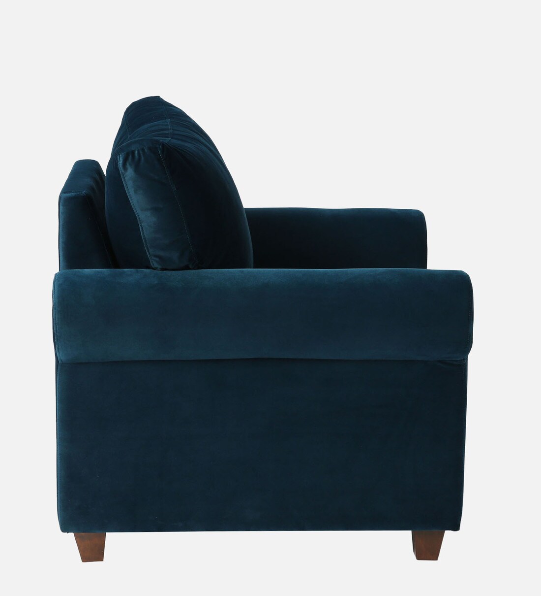 Buy Antwerp Velvet 1 Seater Sofa In Teal Blue Colour By Woodsworth