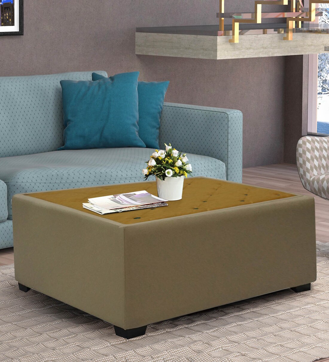 upholstered centre table