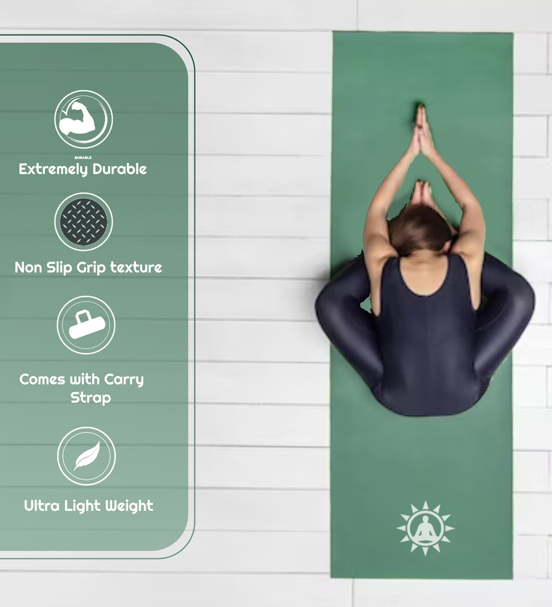 Pink EEVA Foldable 6 mm Anti Skid 6 ft x 2 ft Yoga Mat By COMFIDELITAS