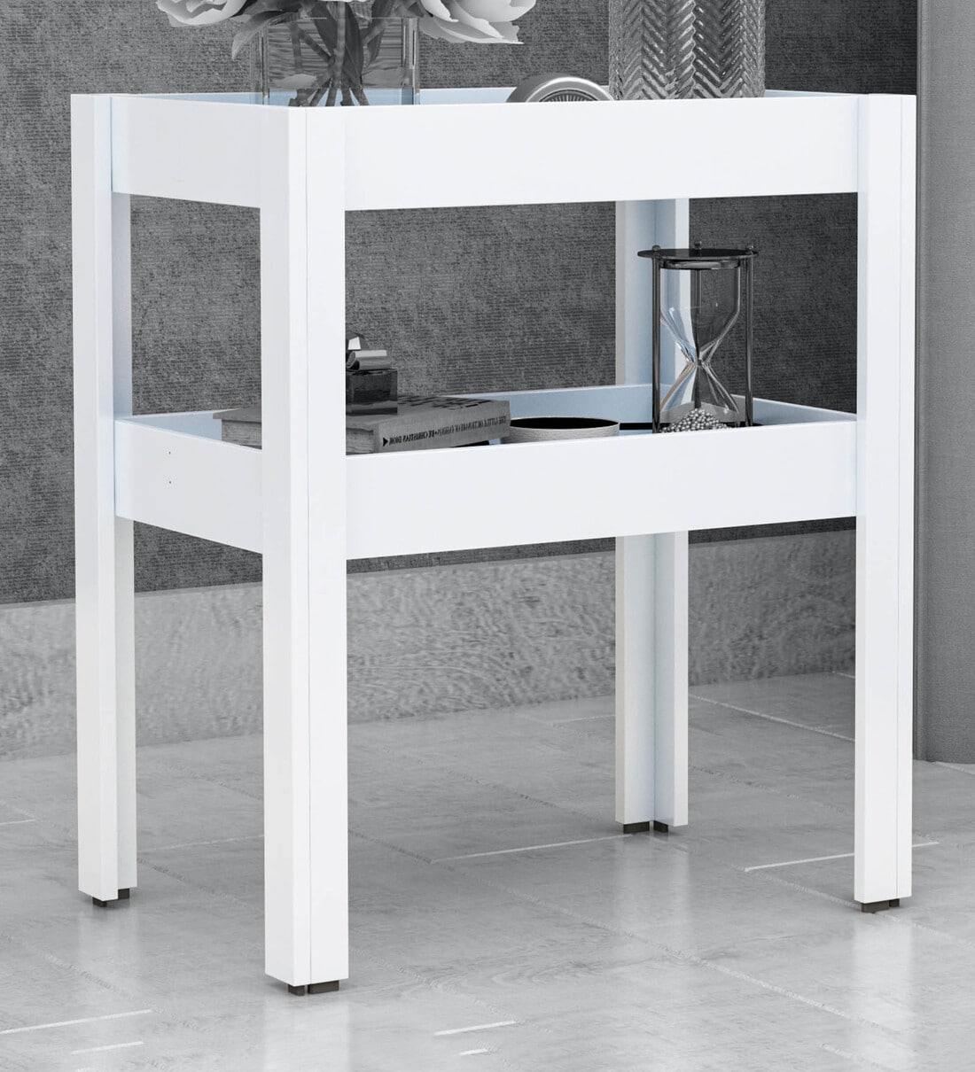 Buy Aron End Table in Frosty White Finish at 18 OFF by Crystal