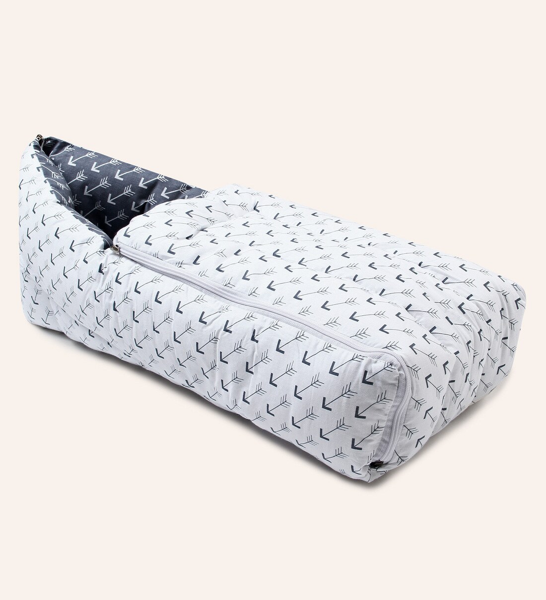 Buy Arrow Reversible Sleeping Bag in White Colour by Bacati Online