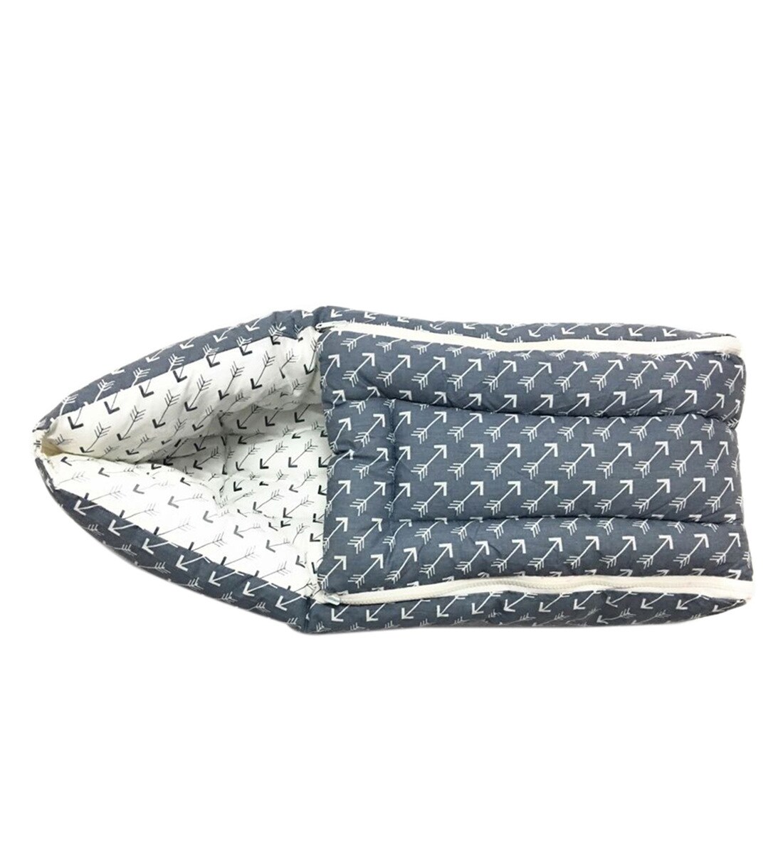 Buy Arrow Reversible Sleeping Bag in White Colour by Bacati Online