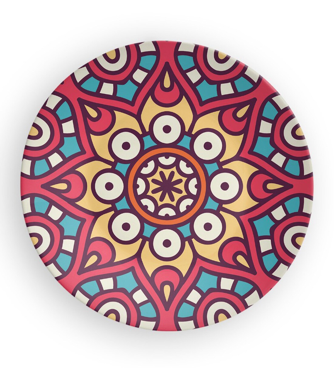 Buy Art Abstract Multicolour Decorative Wall Plate By Quirk India