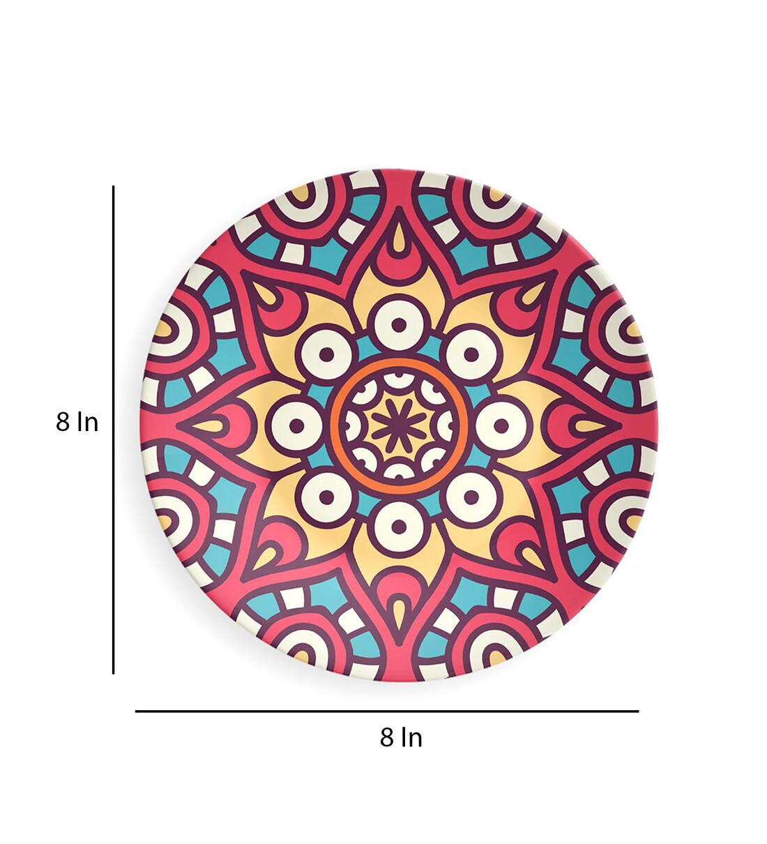 Buy Art Abstract Multicolour Decorative Wall Plate By Quirk India