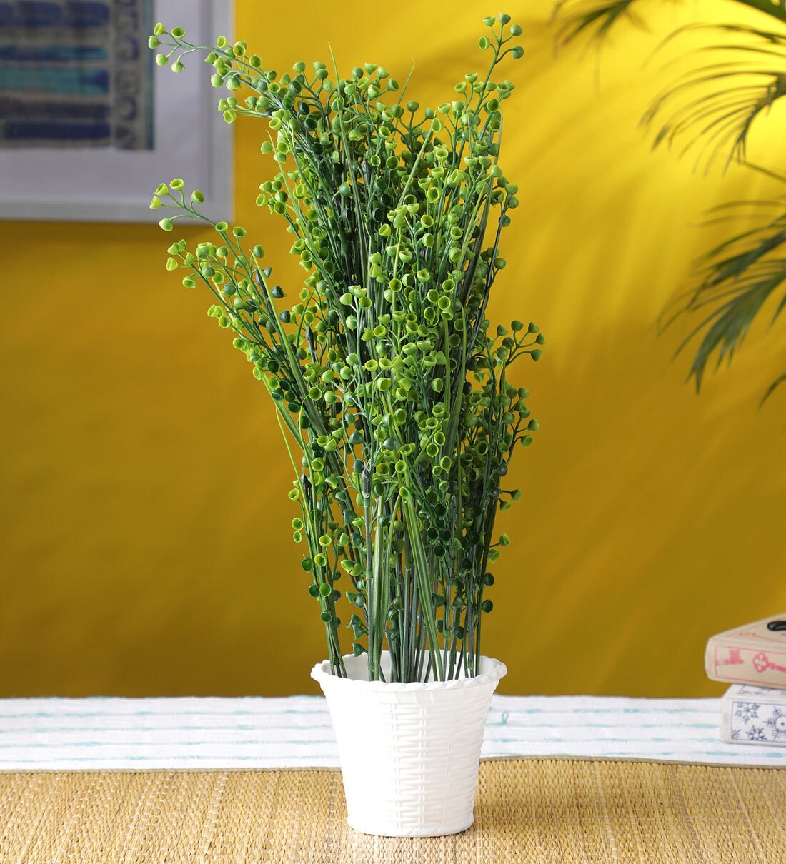 Buy Green Artificial Flowers Plant with Pot by Swhf at 26 OFF by SWHF