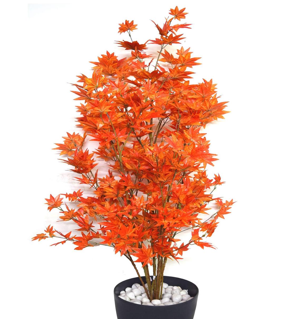 Buy Orange Artificial Japanese Maple Floor Plant without Pot by