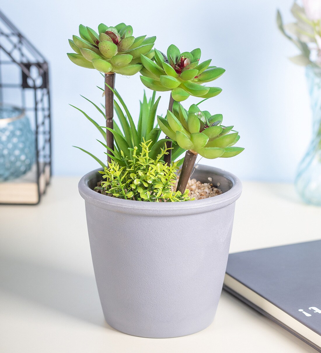 Buy Artificial Mini Succulent Plant Pot By Market 99 at 59 OFF by Market 99 Pepperfry