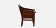 Aramika Sheesham Wood 3 Seater Sofa In Honey Oak Finish Wiith Brown Cushion
