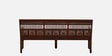 Aramika Sheesham Wood 3 Seater Sofa In Honey Oak Finish Wiith Brown Cushion