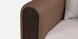 Arcade Leatherette 2 Seater Sofa with Solid Wood Fluting and Fabric Seat Arcade Leatherette 2 Seater Sofa with Solid Wood Fluting and Fabric Seat
