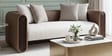 Arcade Leatherette 2 Seater Sofa with Solid Wood Fluting and Fabric Seat Arcade Leatherette 2 Seater Sofa with Solid Wood Fluting and Fabric Seat