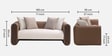 Arcade Leatherette 2 Seater Sofa with Solid Wood Fluting and Fabric Seat Arcade Leatherette 2 Seater Sofa with Solid Wood Fluting and Fabric Seat