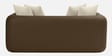 Arcade Leatherette 2 Seater Sofa with Solid Wood Fluting and Fabric Seat in Beige Colour Arcade Leatherette 2 Seater Sofa with Solid Wood Fluting and Fabric Seat in Beige Colour