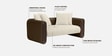 Arcade Leatherette 2 Seater Sofa with Solid Wood Fluting and Fabric Seat in Beige Colour Arcade Leatherette 2 Seater Sofa with Solid Wood Fluting and Fabric Seat in Beige Colour