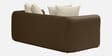 Arcade Leatherette 2 Seater Sofa with Solid Wood Fluting and Fabric Seat in Beige Colour Arcade Leatherette 2 Seater Sofa with Solid Wood Fluting and Fabric Seat in Beige Colour