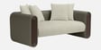 Arcade Leatherette 2 Seater Sofa with Solid Wood Fluting and Fabric Seat in Grey Colour Arcade Leatherette 2 Seater Sofa with Solid Wood Fluting and Fabric Seat in Grey Colour