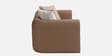Arcade Leatherette 3 Seater Sofa with Solid Wood Fluting and Fabric Seat Arcade Leatherette 3 Seater Sofa with Solid Wood Fluting and Fabric Seat