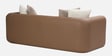 Arcade Leatherette 3 Seater Sofa with Solid Wood Fluting and Fabric Seat Arcade Leatherette 3 Seater Sofa with Solid Wood Fluting and Fabric Seat