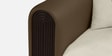 Arcade Leatherette 3 Seater Sofa with Solid Wood Fluting and Fabric Seat in Beige Colour Arcade Leatherette 3 Seater Sofa with Solid Wood Fluting and Fabric Seat in Beige Colour