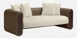 Arcade Leatherette 3 Seater Sofa with Solid Wood Fluting and Fabric Seat in Beige Colour Arcade Leatherette 3 Seater Sofa with Solid Wood Fluting and Fabric Seat in Beige Colour