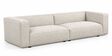 Aretha Upholstery Fabric 2 Seater Sofa In White Colour