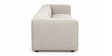 Aretha Upholstery Fabric 2 Seater Sofa In White Colour