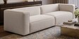 Aretha Upholstery Fabric 2 Seater Sofa In White Colour