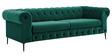 Aria Velvet 3 Seater Sofa in Green Colour