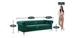 Aria Velvet 3 Seater Sofa in Green Colour