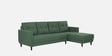 Roman Fabric LHS Sectional Sofa in Muted Sage Colour