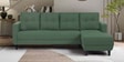 Roman Fabric LHS Sectional Sofa in Muted Sage Colour