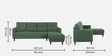 Roman Fabric LHS Sectional Sofa in Muted Sage Colour