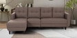 Aria Fabric RHS 6 Seater Sectional  Sofa In Earth Brown Colour