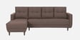 Aria Fabric RHS 6 Seater Sectional  Sofa In Earth Brown Colour